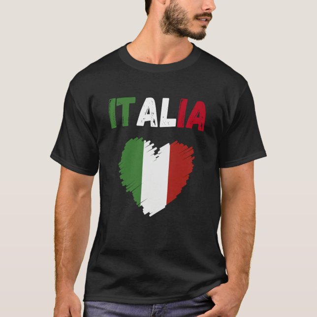 Camiseta Italy Flag Holiday Italy Heart Italian Flag (Anverso)