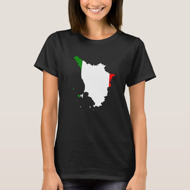 Camiseta Italy flag in Tuscany outline Tuscany (Anverso)