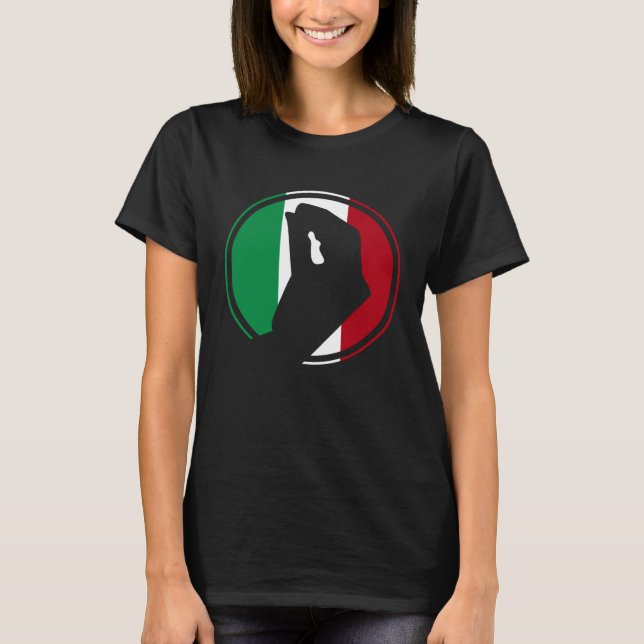 Camiseta Italy Flag Italian Roots Humor  Italian Hand Gestu (Anverso)