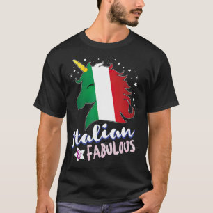 Camiseta Italy Flag Italian Unicorn