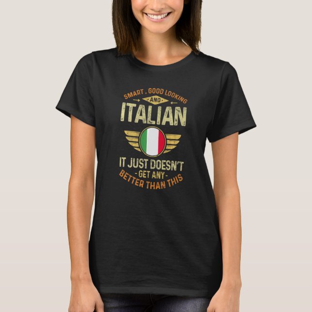 Camiseta Italy Flag Proud Italians Men & Women   (Anverso)