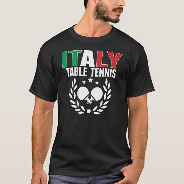 Camiseta Italy Ping Pong   Italian Table Tennis Team Suppor (Anverso)