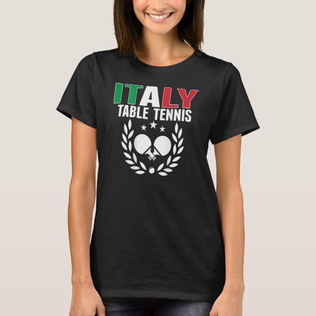 Camiseta Italy Ping Pong   Italian Table Tennis Team Suppor (Anverso)