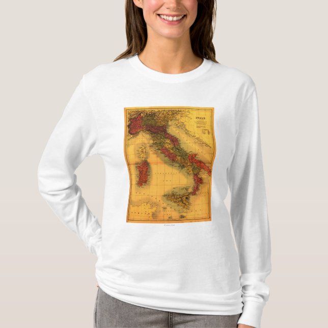 Camiseta ItalyPanoramic MapItaly (Anverso)