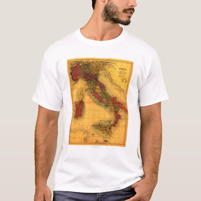 Camiseta ItalyPanoramic MapItaly (Anverso)