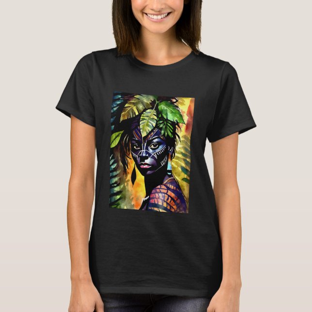 Camiseta "Itáyara" Pintado Fern - Mujeres En La Amazonía (Anverso)