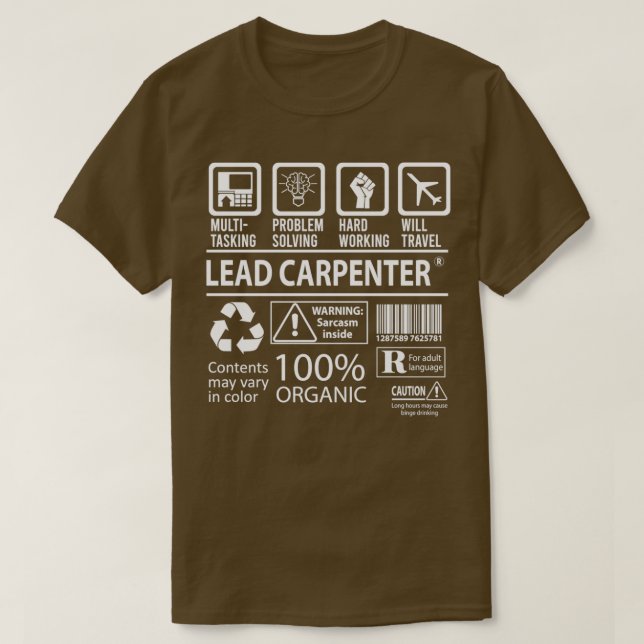 Camiseta Ite de regalo de trabajo certificado multitarea de (Diseño del anverso)