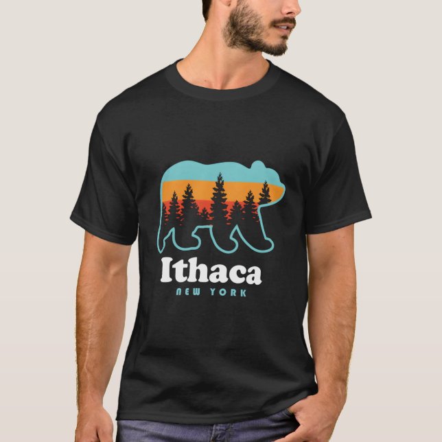 Camiseta Ithaca Ny Bear Ithaca Nueva York (Anverso)