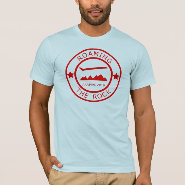 Camiseta Itinerancia del sello del pasaporte de la roca del (Anverso)