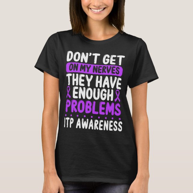 Camiseta ITP Ribbon Morple ITP Survivor ITP Awareness Day (Anverso)