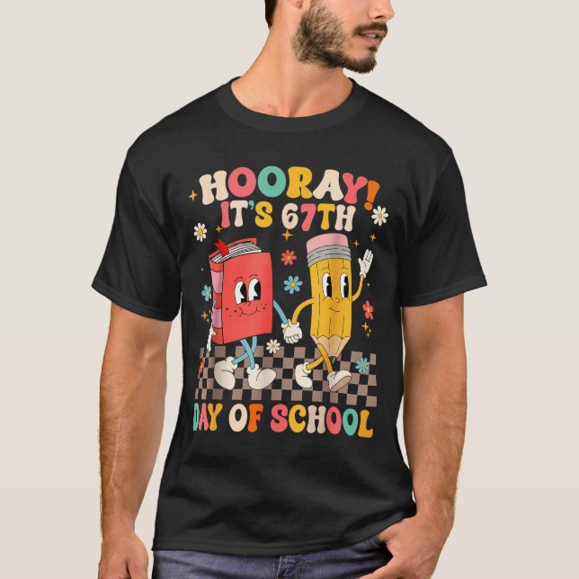 Camiseta It's 67th Day Of School 67 Days Of School Funny Nu (Anverso)