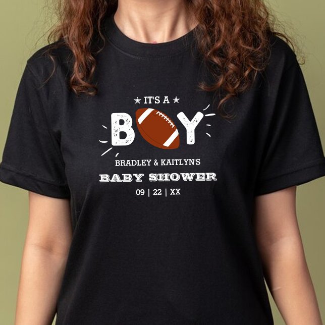 Camiseta It's a Boy! Baby Shower con temas de fútbol (Subido por el creador)