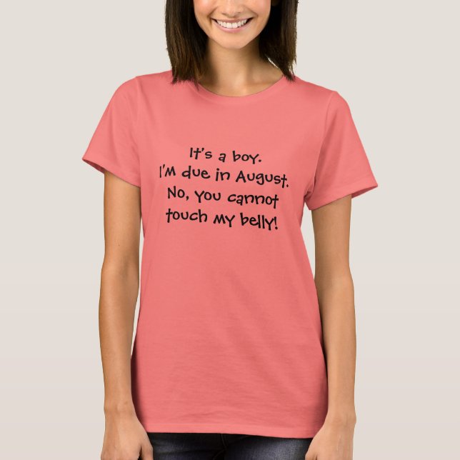 Camiseta It's a Boy. No, no puedes... (Anverso)