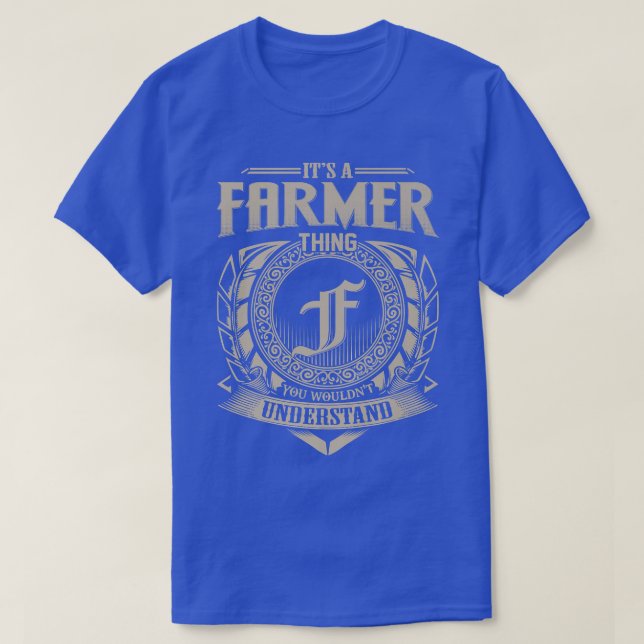 Camiseta It's A FARMER Thing You Wouldn't Understand Name V (Diseño del anverso)