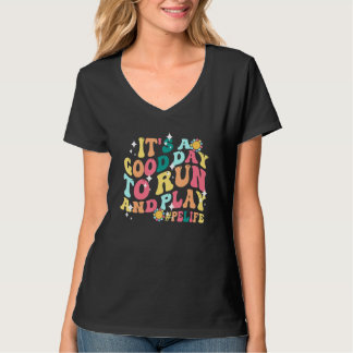 Camiseta It's A Good Day To Run And Play Retro Groovy PE Li
