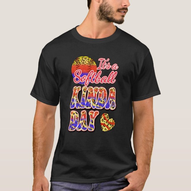Camiseta It's a Softball Kinda Day Softball Mom High School (Anverso)