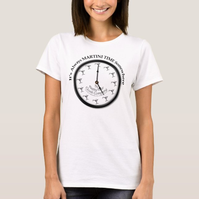 CAMISETA IT'S ALWAYS MARTINI TIME SOMEWHERE (Anverso)