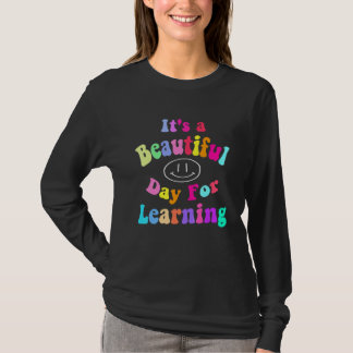 Camiseta It's Beautiful Day For Learning Retro Teacher Back