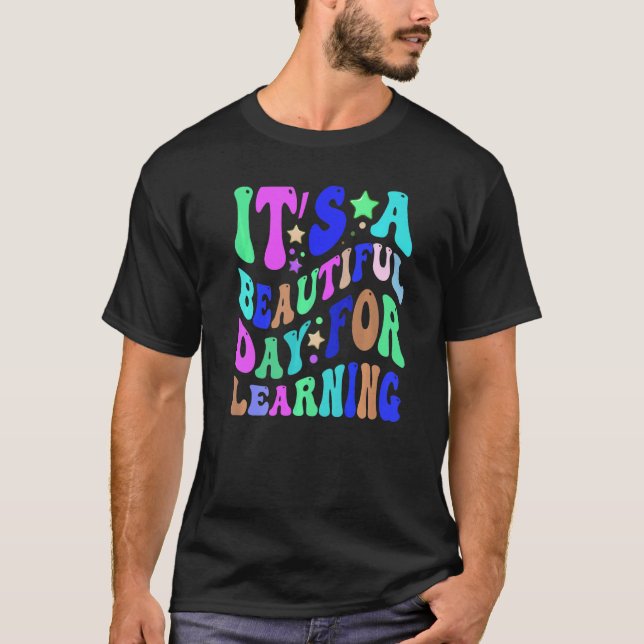Camiseta It's Beautiful Day For Learning Retro Teacher Stud (Anverso)