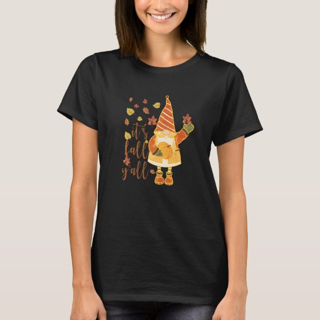 Camiseta It's Fall Autumn Pumpkin Gnome Family Pajama Thank (Anverso)