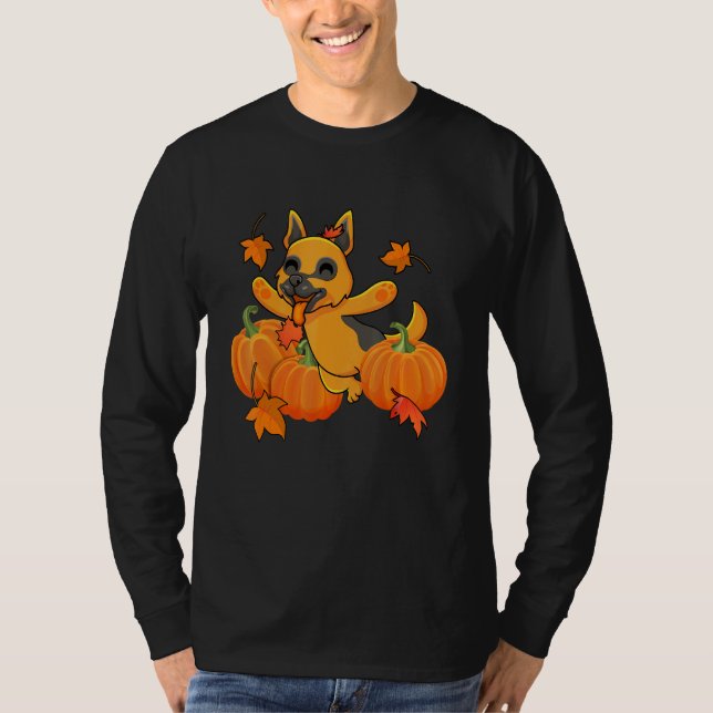 Camiseta Its Fall Yall German Shepherd Puppy Tees Men Women (Anverso)