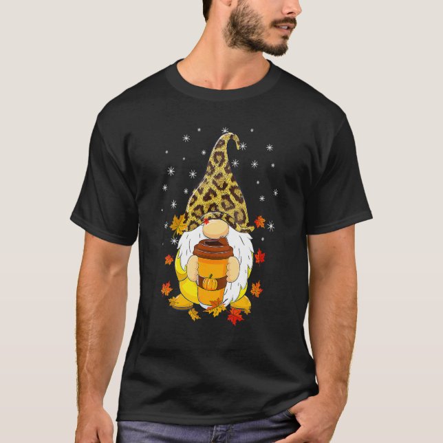 Camiseta It's Fall Y'all Gnome Pumpkin Spice Latte Happy Th (Anverso)