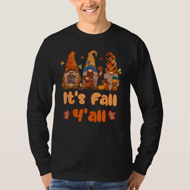 Camiseta It's Fall Y'all Pumpkin Spice Thanksgiving Autumn  (Anverso)