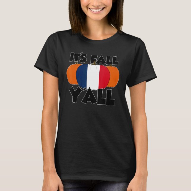 Camiseta It's Fall Y'all Thanksgiving Pumpkin Ireland 1 (Anverso)