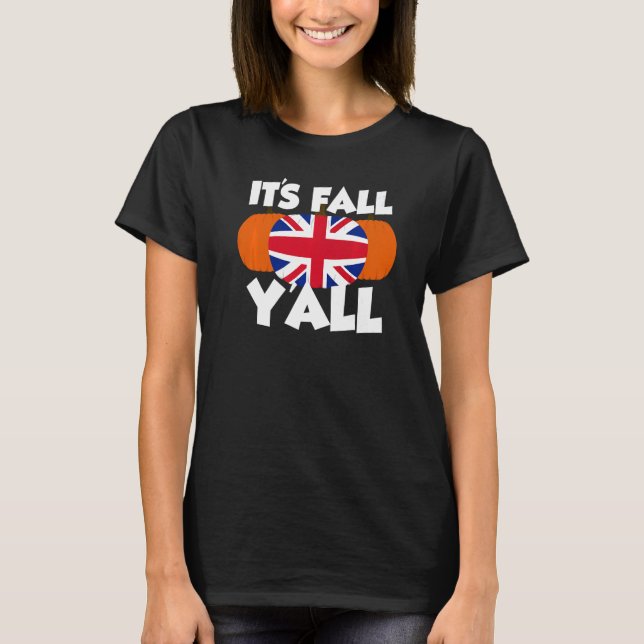 Camiseta It's Fall Y'all Thanksgiving Pumpkin UK   (Anverso)