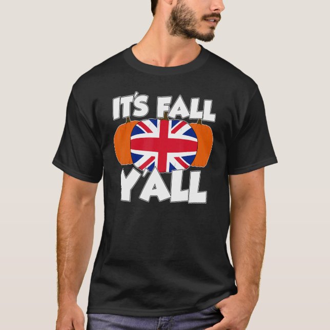 Camiseta It's Fall Y'all Thanksgiving Pumpkin UK (Anverso)