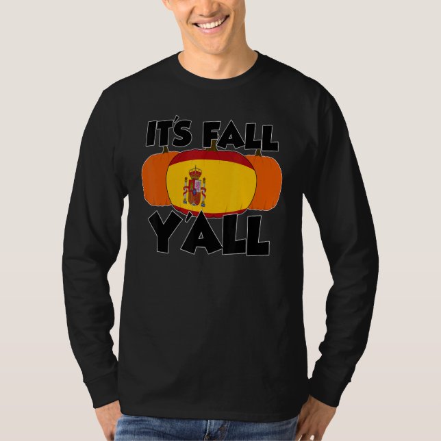 Camiseta It's Fall Y'all Thanksgiving Pumpkin UK 1 (Anverso)