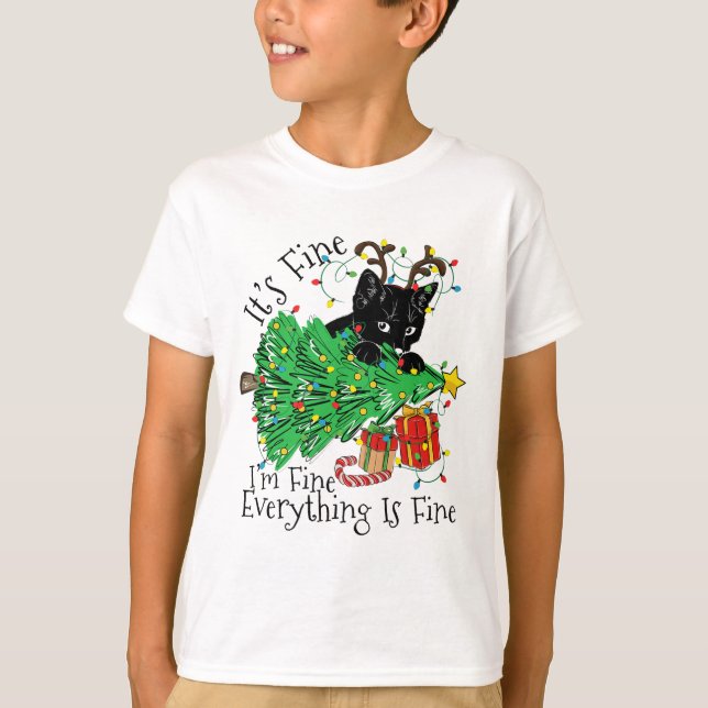 Camiseta It's Fine I'm Fine Everything Is Fine Fun Christma (Anverso)