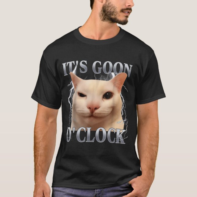 Camiseta It's Goon O'clock Funny Cat Meme Men Women Humor S (Anverso)