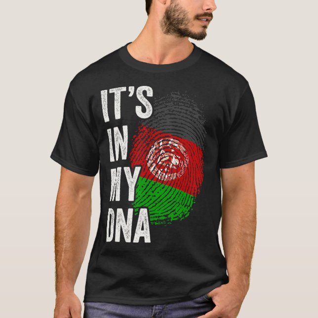 Camiseta ITS IN MY DNA Afghanistan Flag Afghan Roots Pride  (Anverso)