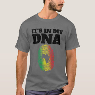 Camiseta It's In My DNA African Juneteenth Fingerprint