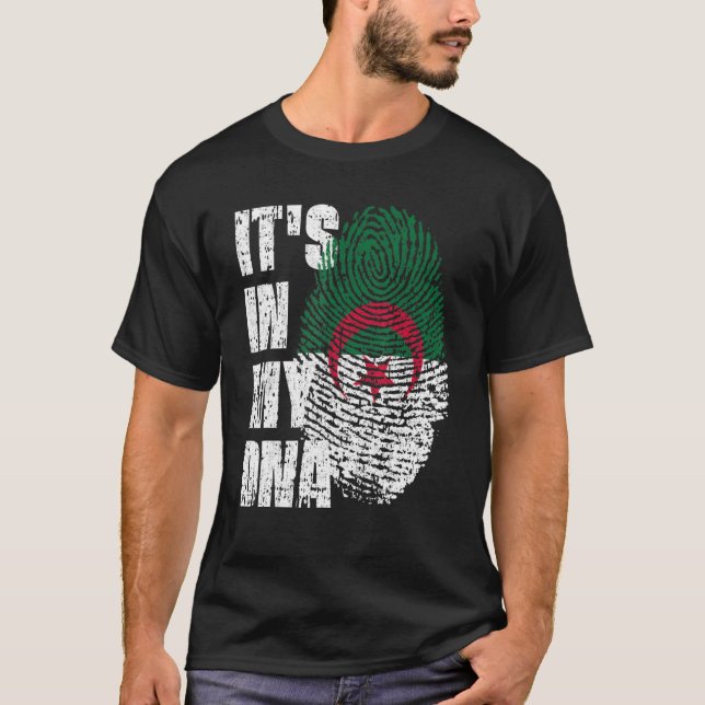 Camiseta It's In My Dna Algeria Flag Algerian (Anverso)