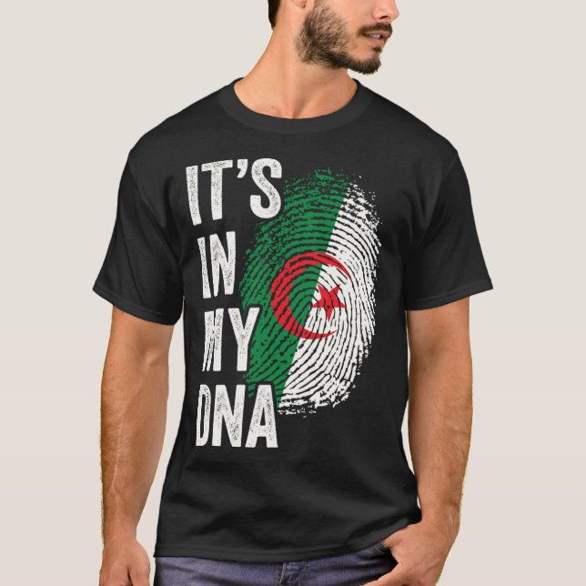 Camiseta ITS IN MY DNA Algeria Flag Algerian Roots Pride Ge (Anverso)