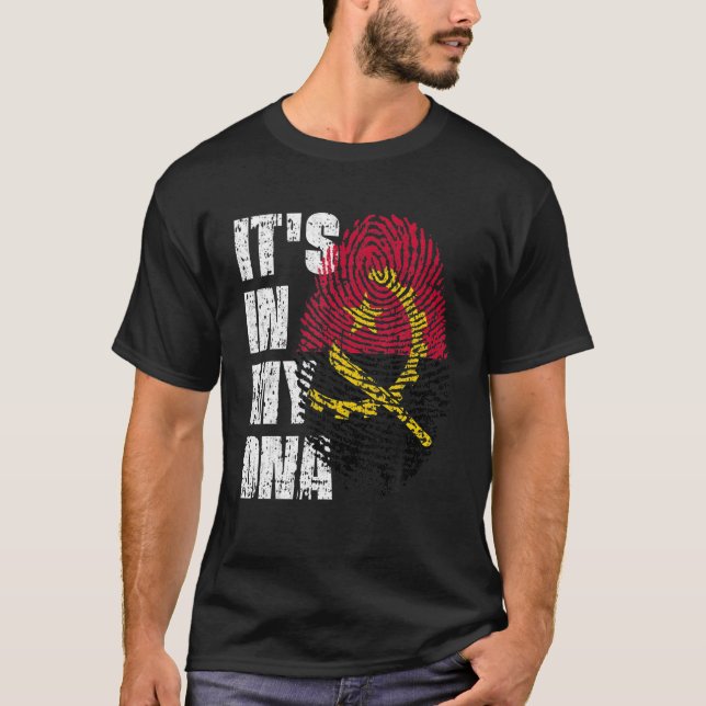Camiseta IT's IN MY DNA Angola Flag Angolan (Anverso)