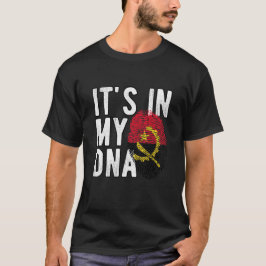 Camiseta It's in my DNA Angola Flag Fingerprints