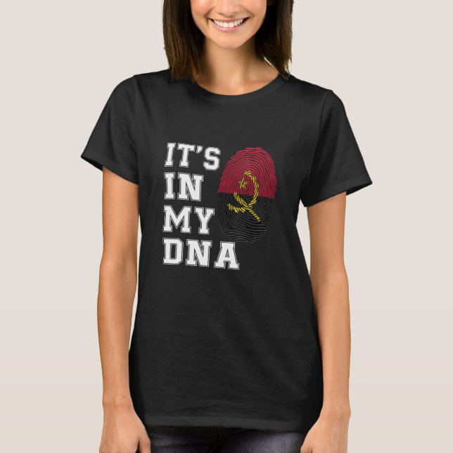 Camiseta It's In My DNA Angola Proud  Angola Flag (Anverso)
