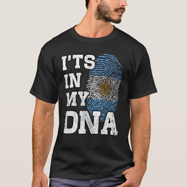 Camiseta It's In My DNA Argentinian Fingerprint Proud Argen (Anverso)