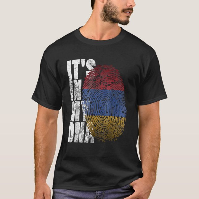 Camiseta It's In My DNA Armenian Sign Proud Pride Armenia F (Anverso)