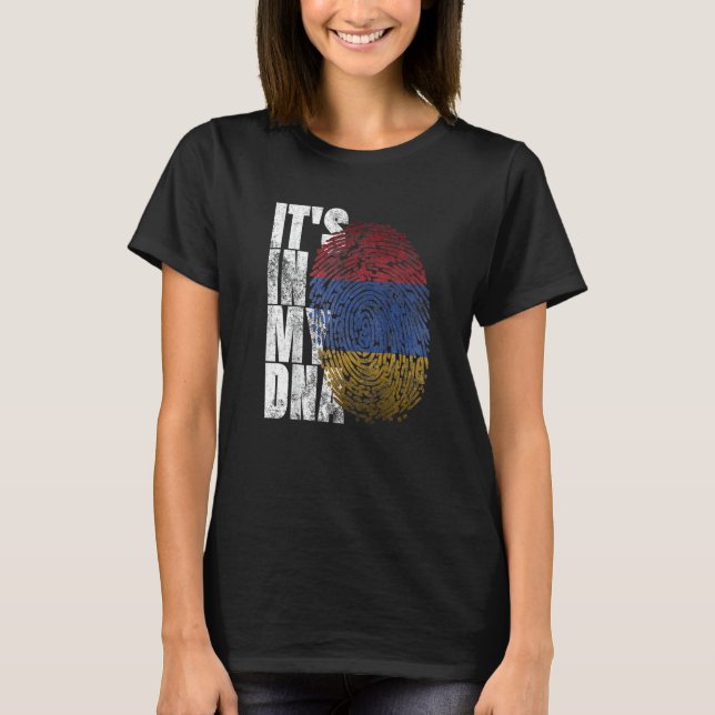 Camiseta It's In My DNA Armenian Sign Proud Pride Armenia F (Anverso)