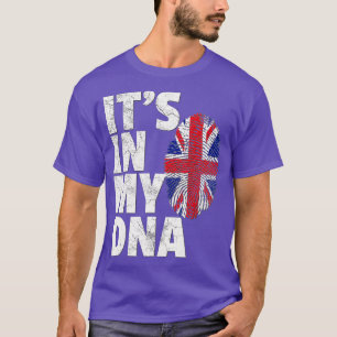 Camiseta ITS IN MY DNA Bandera Británica Reino Unido Reino