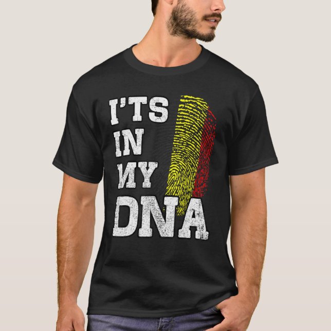 Camiseta It's In My DNA Belgian Fingerprint Proud Belgium F (Anverso)