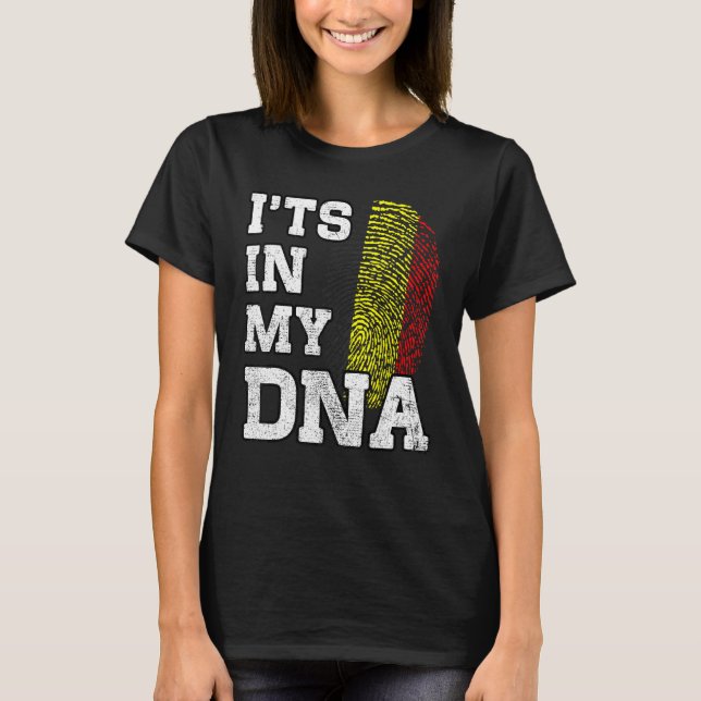 Camiseta It's In My DNA Belgian Fingerprint Proud Belgium F (Anverso)