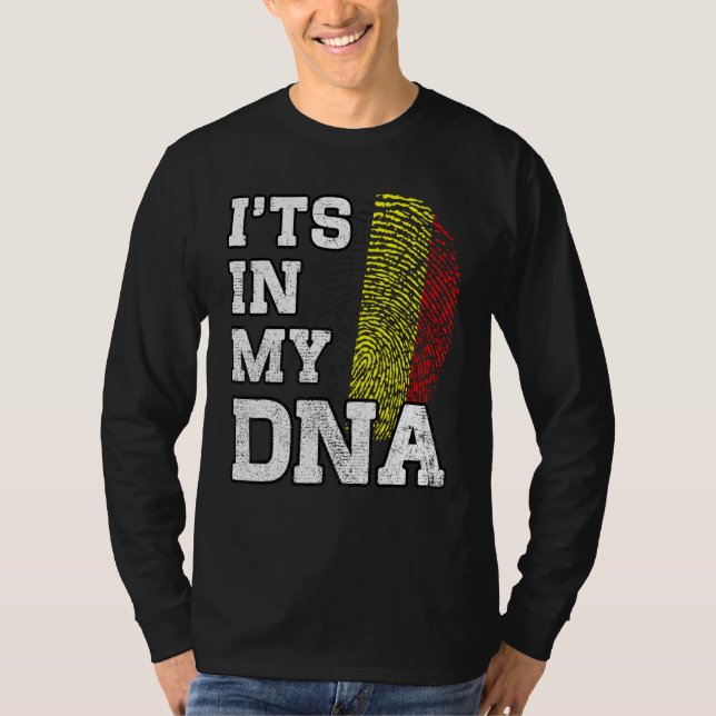 Camiseta It's In My DNA Belgian Fingerprint Proud Belgium F (Anverso)