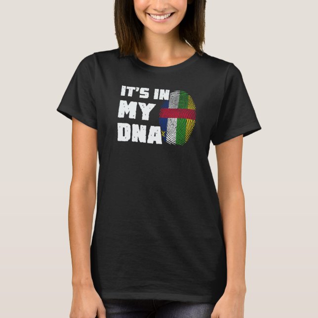 Camiseta It's In My DNA Car Flag Fingerprint Men Women  (Anverso)