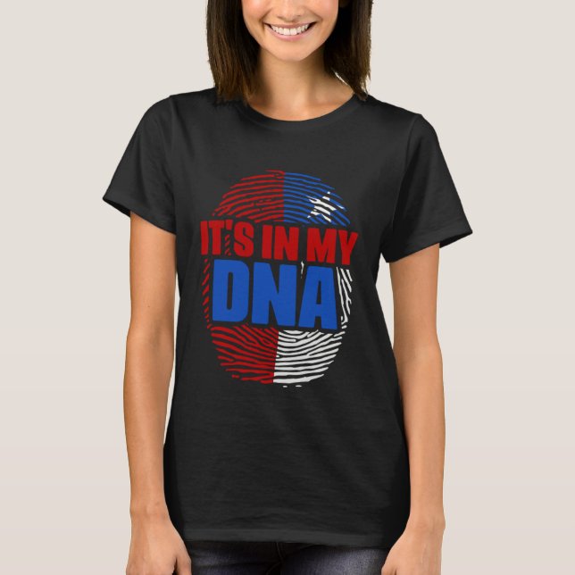 Camiseta It's In My DNA Chile Country Flag Citizenship Race (Anverso)