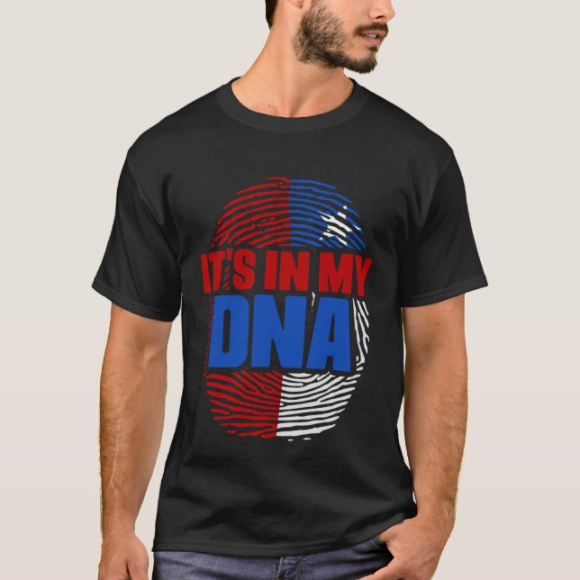 Camiseta It's In My DNA Chile Country Flag Citizenship Race (Anverso)
